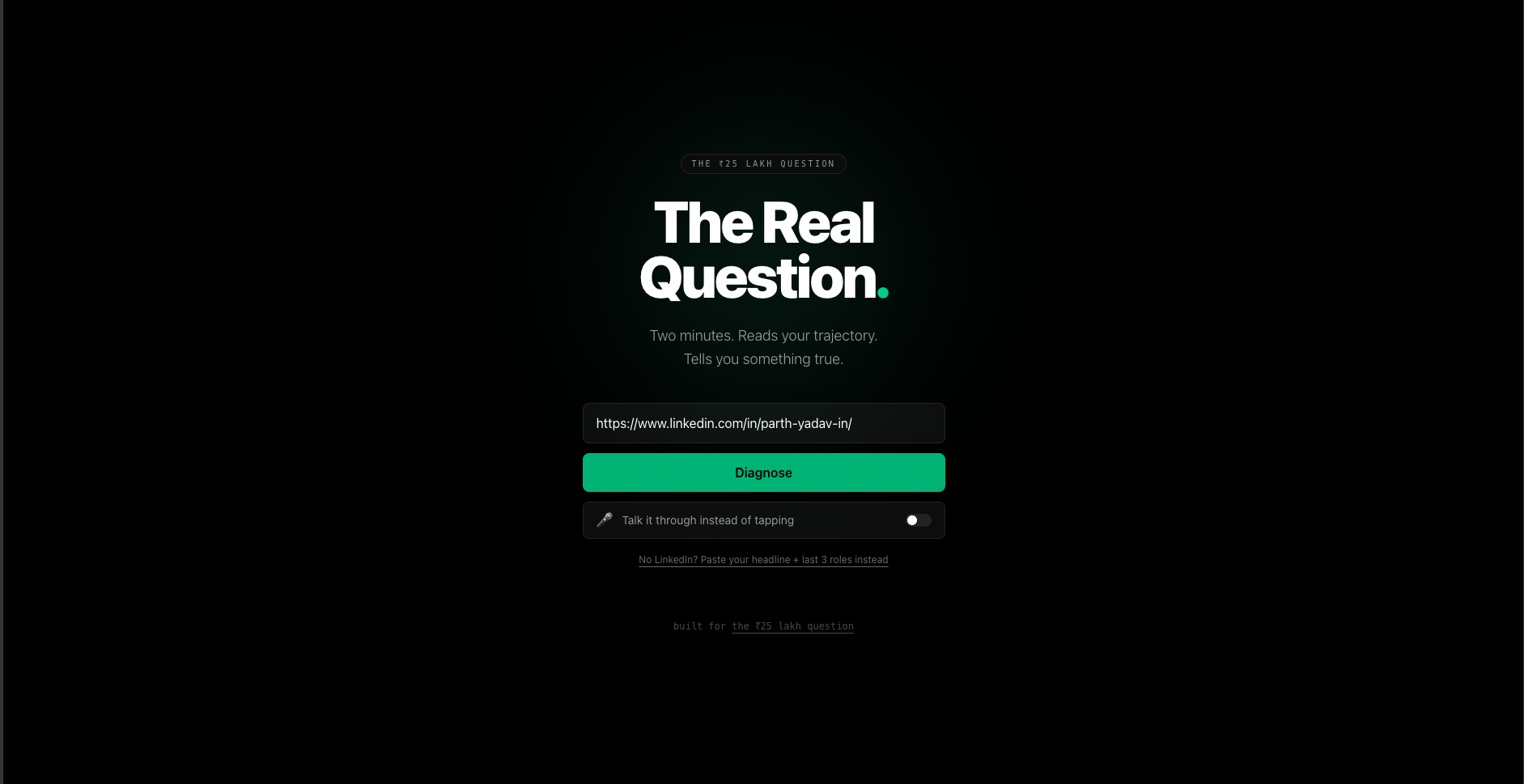The real question. screenshot 1